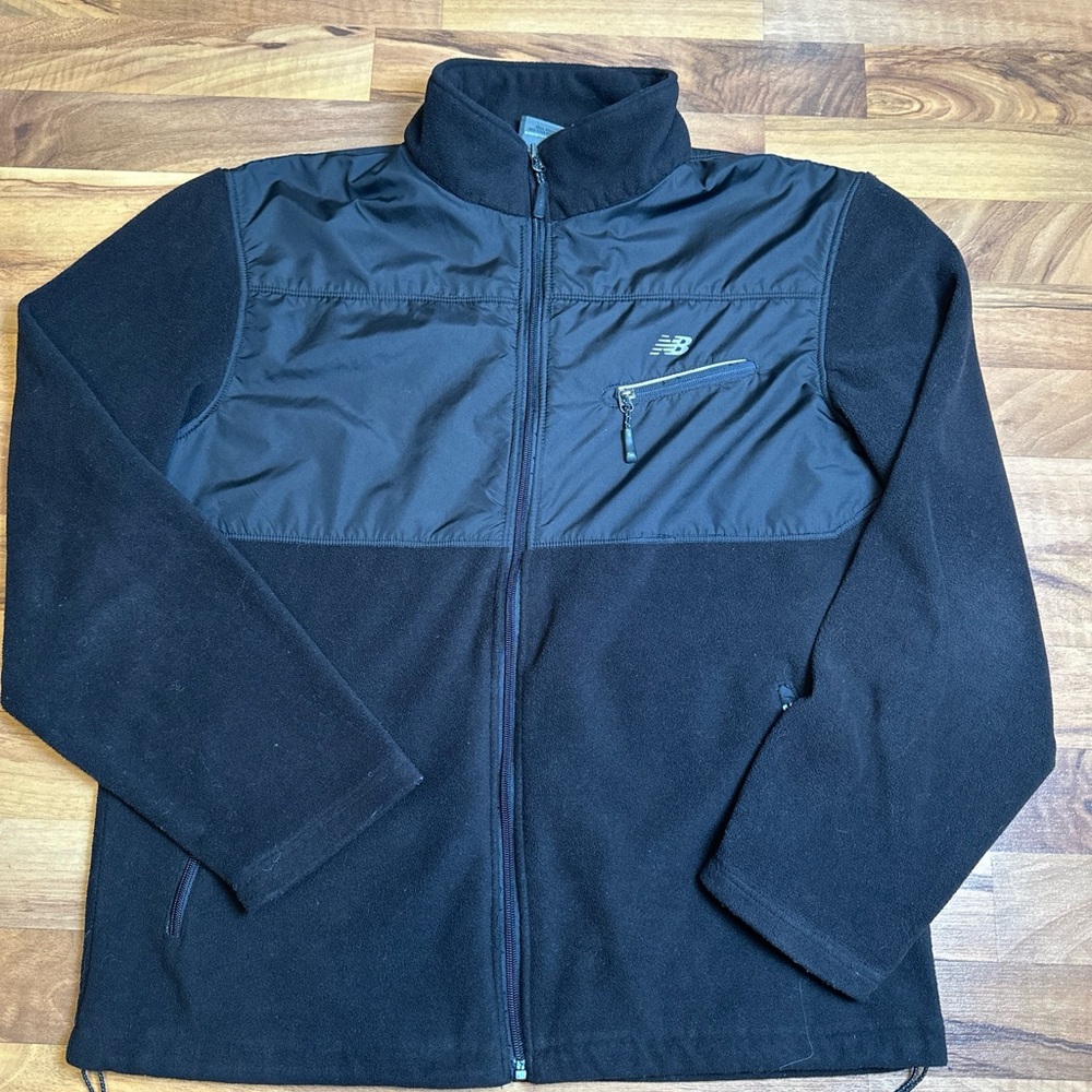 New Balance Fleece Full Zip Up Black‎ Full Zip Fleece Jacket Men’s Size Small